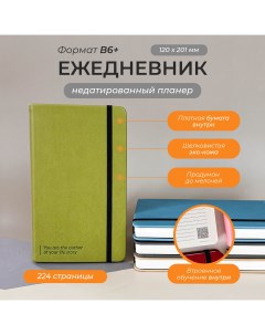 Фисташковый ежедневник You are the author В6 Aesthetic