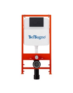 Cистема инсталляции с кнопкой смыва BB026 BB084NERO кнопка черная матовая Belbagno
