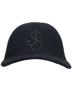 Черная кепка из шерсти с логотипом Jil sander