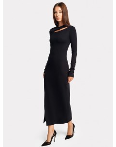 Платье женское макси из вискозы в черном цвете Mark formelle