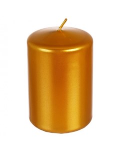 Свеча классическая 9 x 6 см металлик золотой Adpal