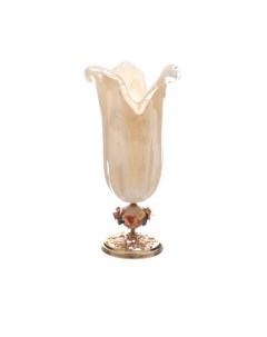 Ваза 48 см Ivory Pesca White cristal