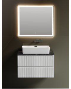 Мебель для ванной Snob T 80 подвесная столешница black sky Bianco без отверстия под смеситель Sancos