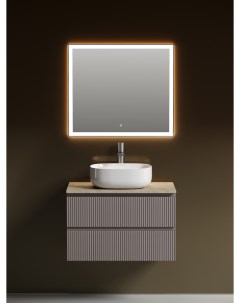 Мебель для ванной Snob T 80 подвесная столешница kreman Doha Soft с отверстием под смеситель Sancos