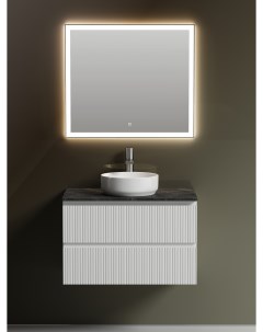 Мебель для ванной Snob T 80 подвесная столешница black sky Bianco с отверстием под смеситель Sancos
