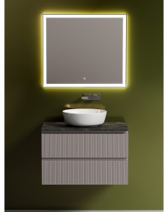Мебель для ванной Snob T 80 подвесная столешница black sky Doha Soft без отверстия под смеситель Sancos