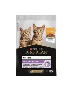 Корм для котят Kitten до 1 года, с курицей в желе пауч 85г Purina pro plan