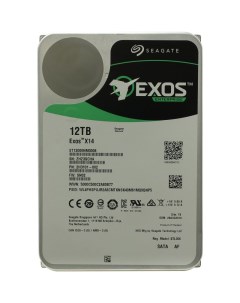 Жесткий диск Exos X14 512E Original SATA III 12Tb 7200rpm 256Mb 3 5 ST12000NM0008 Seagate