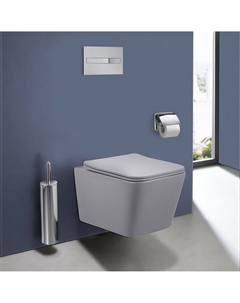 Унитаз подвесной Q-Line VT1-12MG сиденье с микролифтом, серый матовый Vincea