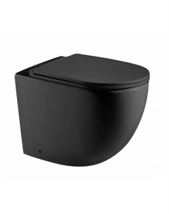 Приставной унитаз WW MERZBACH 002 MT-BL безободковый, с сиденьем микролифт, белый матовый Weltwasser