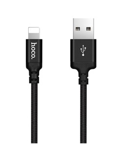 Дата кабель X14 USB Lightning 8 pin нейлон 2 0A 1 м Black повреждена упаковка Hoco