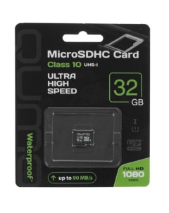 Карта памяти Micro SDHC 32Гб QM32GMICSDHC10NA Qumo