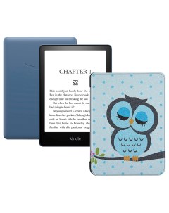 Электронная книга Kindle PaperWhite 2021 16Gb Special Offer Denim с чехлом Owl Amazon