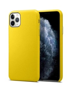 Чехол накладка Noble Collection для iPhone 13 Pro Max искусственная кожа желтый K-doo