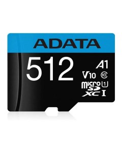 Карта памяти microSDHC 512GB Class 10 UHS I A1 SD адаптер AUSDX512GUICL10A1 RA1 Adata