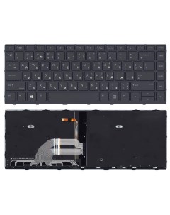 Клавиатура для ноутбука HP Probook 430 G5 440 G5 445 G5 черная с подсветкой Nobrand