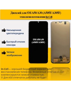 Дисплей для смартфона Samsung A50 A30 технология In Cell Telaks