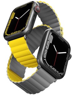 Ремешок Revix reversible Magnetic для Apple Watch 45 44 42 мм Yellow Gray Uniq