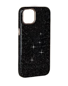 Чехол iPhone 15 Pro Sparkle черный с блестками IS015771 K-doo