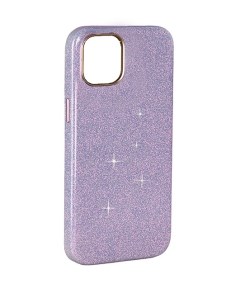 Чехол iPhone 15 Plus Sparkle сиреневый с блестками IS981474 K-doo