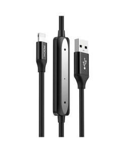 Зарядный кабель Xiaomi USB A to Lightning 2 4A с регулятором громкости и дальш Rock