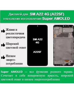 Дисплей для смартфона Samsung A22 4G A225F технология Super AMOLED Telaks