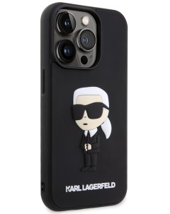 Чехол для iPhone 13 Pro Max 3D Rubber NFT Karl Ikonik Hard Black Karl lagerfeld