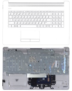 Клавиатура для HP 17 BY 17 CA топкейс белый с белыми кнопками Оем