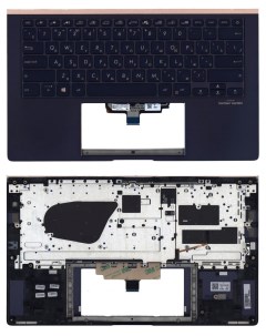 Клавиатура для Asus ZenBook 14 UX434 топ панель синяя Оем