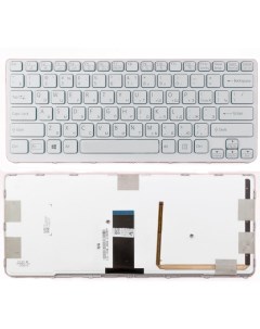 Клавиатура для Sony SVE14A серебристая с рамкой с подсветкой Оем