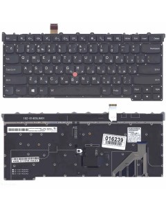 Клавиатура для Lenovo ThinkPad X1 Carbon G3 2015 черная c подсветкой и стиком Оем
