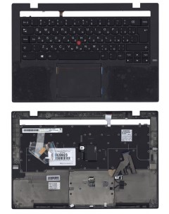 Клавиатура для Lenovo ThinkPad X1 Carbon G2 2014 черная с черным топкейсом Оем