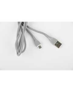 Кабель U4021 USB A вилка Micro USB вилка 2 4A серый силикон 1 м ULTRA SOFT Perfeo