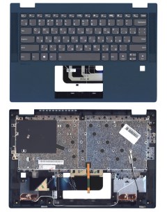 Клавиатура для Lenovo IdeaPad Flex 5 14IIL05 Flex 5 14ARE05 черная с синим топкейсом Оем