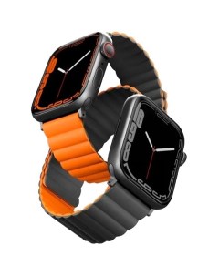 Ремешок Uniq Revix reversible Magnetic для Apple Watch 42 44 45 mm Grey Orange Nobrand