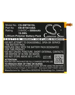 Аккумулятор CameronSino CS SMT561SL для Samsung Galaxy Tab E 9 6 SM T560 EB BT561ABA Cameron sino