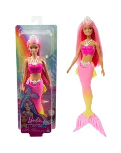 Кукла Русалка Dreamtopia розовые волосы диадема Barbie