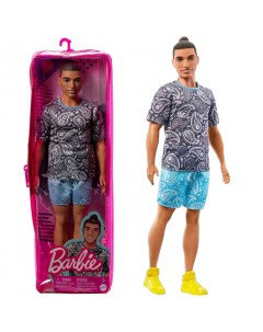 Кукла Кен Fashionistas в футболке и шортах Barbie