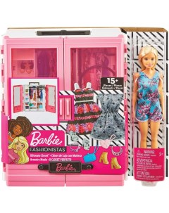 Кукла и Модный шкаф с одеждой Barbie