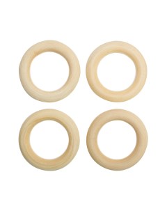 Бусины деревянные неокрашенные кольцо 40 мм 4 шт Айрис