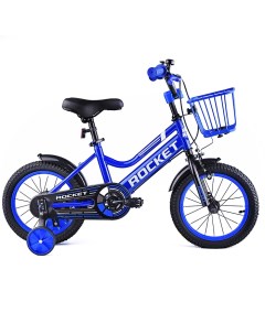 Велосипед детский двухколесный 105 120 см колеса 14 101 синий Rocket