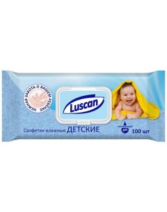 Салфетки влажные детские 100шт 12 уп Luscan