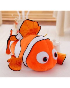 Большая мягкая игрушка Немо рыбка клоун оранжевый 60 см Iqchina