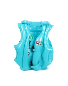 Жилет для плавания детский Swim Vest надувной спасательный BG00134R голубой Baziator