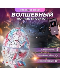 Ночник проектор BashExpo Яйцо дракона Bluetooth розовый 3кн Торговая федерация