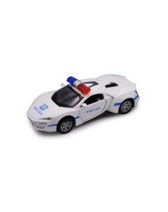Машина Die cast Ликан полиция инерционная открываются двери белая M 1 32 Funky toys