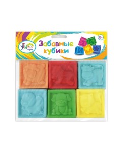 Кубики цветные Ути пути с пищалкой 6 элементов
