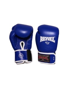 Перчатки боксерские кожа синий 14 oz Reyvel