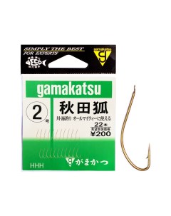 Крючок Akita Kitsune 2 с лопаткой покрытие BR 22шт Gamakatsu