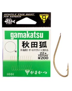 Крючок Akita Kitsune 1 с лопаткой покрытие BR 22шт Gamakatsu